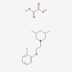 molecular formula C17H24INO5 B4041809 1-[2-(2-碘苯氧基)乙基]-3,5-二甲基哌啶草酸盐 