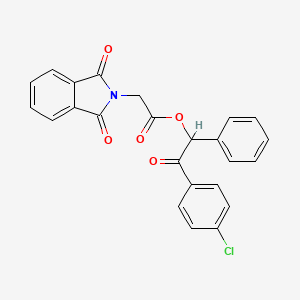 molecular formula C24H16ClNO5 B4041816 2-(4-chlorophenyl)-2-oxo-1-phenylethyl (1,3-dioxo-1,3-dihydro-2H-isoindol-2-yl)acetate 