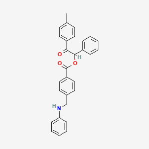 2-(4-methylphenyl)-2-oxo-1-phenylethyl 4-(anilinomethyl)benzoate