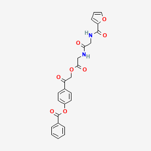 molecular formula C24H20N2O8 B4041848 2-[4-(苯甲酰氧基)苯基]-2-氧代乙基 N-2-糠酰甘氨酰甘氨酸酯 