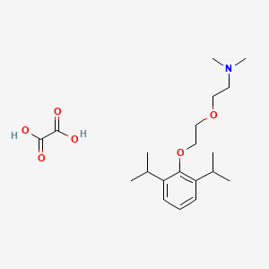 2-[2-[2,6-di(propan-2-yl)phenoxy]ethoxy]-N,N-dimethylethanamine;oxalic acid