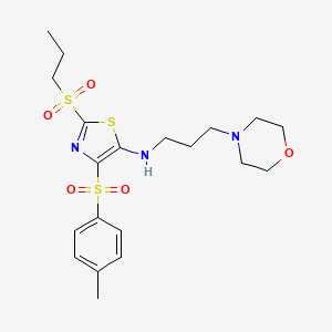 4-(4-METHYLBENZENESULFONYL)-N-[3-(MORPHOLIN-4-YL)PROPYL]-2-(PROPANE-1-SULFONYL)-1,3-THIAZOL-5-AMINE