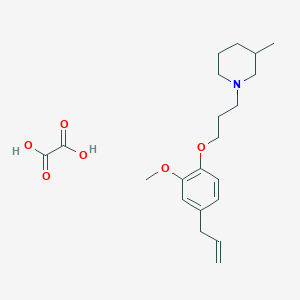 molecular formula C21H31NO6 B4041870 1-[3-(4-烯丙基-2-甲氧基苯氧基)丙基]-3-甲基哌啶草酸盐 