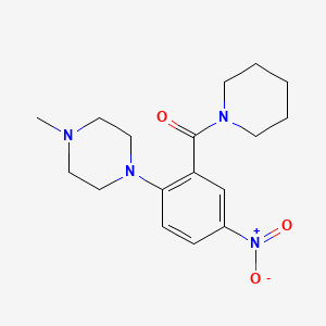 molecular formula C17H24N4O3 B4041875 1-甲基-4-[4-硝基-2-(1-哌啶基羰基)苯基]哌嗪 