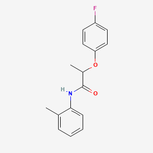 molecular formula C16H16FNO2 B4041887 2-(4-fluorophenoxy)-N-(2-methylphenyl)propanamide 