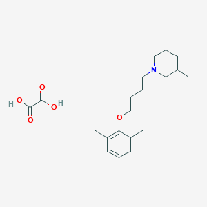 molecular formula C22H35NO5 B4041896 3,5-Dimethyl-1-[4-(2,4,6-trimethylphenoxy)butyl]piperidine;oxalic acid 