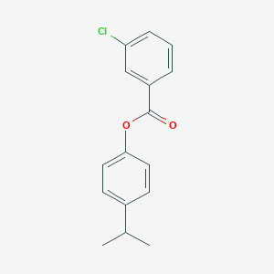 molecular formula C16H15ClO2 B404190 4-(1-Methylethyl)phenyl 3-chlorobenzoate 