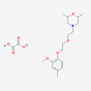 molecular formula C20H31NO8 B4041908 4-{2-[2-(2-甲氧基-4-甲基苯氧基)乙氧基]乙基}-2,6-二甲基吗啉草酸盐 