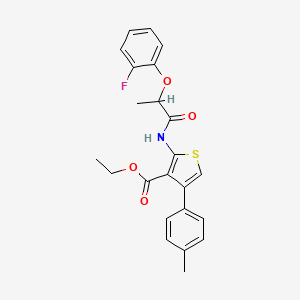 ethyl 2-{[2-(2-fluorophenoxy)propanoyl]amino}-4-(4-methylphenyl)-3-thiophenecarboxylate