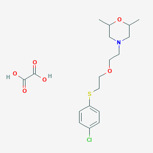 molecular formula C18H26ClNO6S B4041942 4-(2-{2-[(4-chlorophenyl)thio]ethoxy}ethyl)-2,6-dimethylmorpholine oxalate 