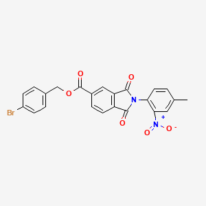 molecular formula C23H15BrN2O6 B4041961 4-溴苄基 2-(4-甲基-2-硝基苯基)-1,3-二氧代-5-异吲哚啉甲酸酯 