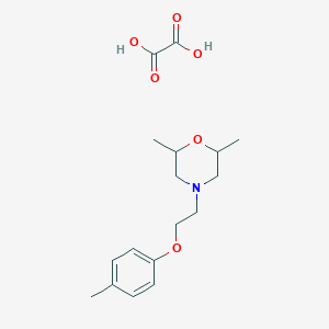 molecular formula C17H25NO6 B4041988 2,6-二甲基-4-[2-(4-甲基苯氧基)乙基]吗啉草酸 