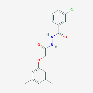 molecular formula C17H17ClN2O3 B404200 3-chloro-N'-[(3,5-dimethylphenoxy)acetyl]benzohydrazide 