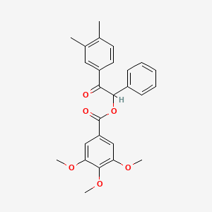 molecular formula C26H26O6 B4042015 2-(3,4-二甲苯基)-2-氧代-1-苯乙基 3,4,5-三甲氧基苯甲酸酯 