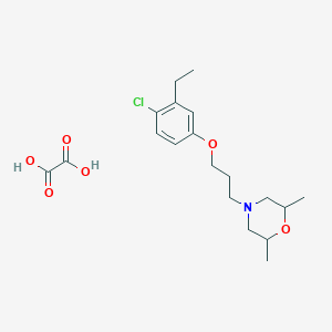 molecular formula C19H28ClNO6 B4042017 4-[3-(4-Chloro-3-ethylphenoxy)propyl]-2,6-dimethylmorpholine;oxalic acid 