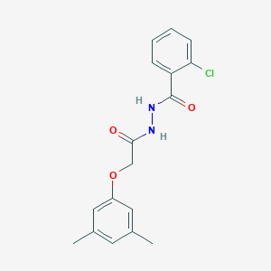 molecular formula C17H17ClN2O3 B404202 2-chloro-N'-[(3,5-dimethylphenoxy)acetyl]benzohydrazide 