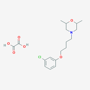 4-[4-(3-Chlorophenoxy)butyl]-2,6-dimethylmorpholine;oxalic acid