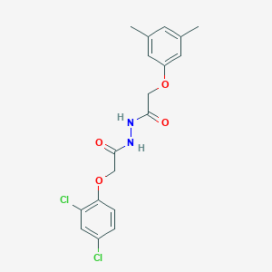 molecular formula C18H18Cl2N2O4 B404203 2-(2,4-dichlorophenoxy)-N'-[(3,5-dimethylphenoxy)acetyl]acetohydrazide 