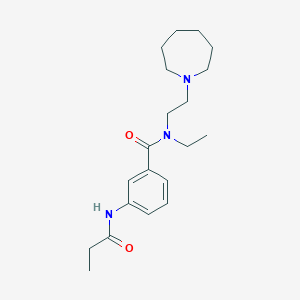 molecular formula C20H31N3O2 B4042034 N-(2-azepan-1-ylethyl)-N-ethyl-3-(propionylamino)benzamide 