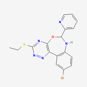 10-Bromo-3-ethylsulfanyl-6-pyridin-2-yl-6,7-dihydro-[1,2,4]triazino[5,6-d][3,1]benzoxazepine