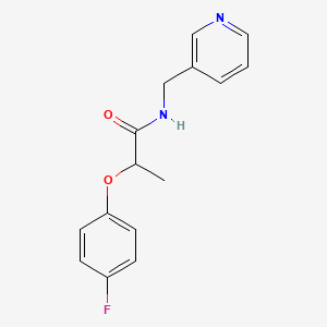 2-(4-fluorophenoxy)-N-(pyridin-3-ylmethyl)propanamide