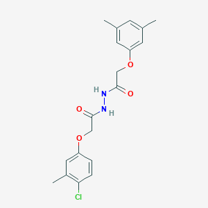 molecular formula C19H21ClN2O4 B404205 2-(4-chloro-3-methylphenoxy)-N'-[(3,5-dimethylphenoxy)acetyl]acetohydrazide 