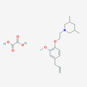 molecular formula C21H31NO6 B4042054 1-[2-(2-Methoxy-4-prop-2-enylphenoxy)ethyl]-3,5-dimethylpiperidine;oxalic acid 