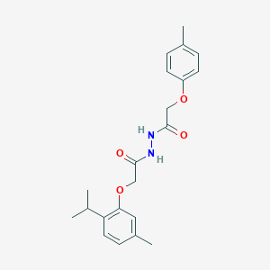 molecular formula C21H26N2O4 B404206 2-(2-isopropyl-5-methylphenoxy)-N'-[(4-methylphenoxy)acetyl]acetohydrazide 