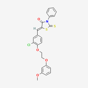 5-{3-chloro-4-[2-(3-methoxyphenoxy)ethoxy]benzylidene}-3-phenyl-2-thioxo-1,3-thiazolidin-4-one