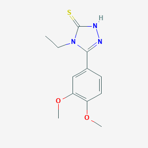 molecular formula C12H15N3O2S B040421 5-(3,4-dimethoxyphenyl)-4-ethyl-4H-1,2,4-triazole-3-thiol CAS No. 122772-20-7