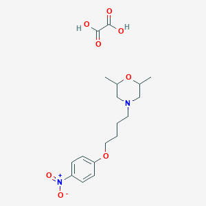 2,6-Dimethyl-4-[4-(4-nitrophenoxy)butyl]morpholine;oxalic acid