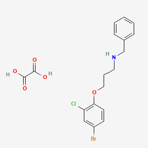 molecular formula C18H19BrClNO5 B4042106 N-benzyl-3-(4-bromo-2-chlorophenoxy)-1-propanamine oxalate 