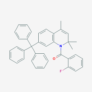molecular formula C38H32FNO B404212 (2-fluorophenyl)(2,2,4-trimethyl-7-tritylquinolin-1(2H)-yl)methanone CAS No. 331761-17-2