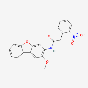 molecular formula C21H16N2O5 B4042120 N-(2-methoxydibenzo[b,d]furan-3-yl)-2-(2-nitrophenyl)acetamide 