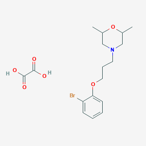 4-[3-(2-Bromophenoxy)propyl]-2,6-dimethylmorpholine;oxalic acid