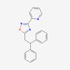 2-[5-(2,2-diphenylethyl)-1,2,4-oxadiazol-3-yl]pyridine