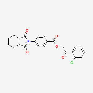 molecular formula C23H18ClNO5 B4042165 2-(2-chlorophenyl)-2-oxoethyl 4-(1,3-dioxo-1,3,3a,4,7,7a-hexahydro-2H-isoindol-2-yl)benzoate 