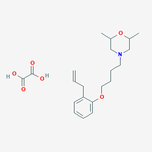 2,6-Dimethyl-4-[4-(2-prop-2-enylphenoxy)butyl]morpholine;oxalic acid