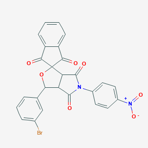 molecular formula C26H15BrN2O7 B404218 3-(3-bromophenyl)-5-(4-nitrophenyl)-3a,6a-dihydrospiro[furo[3,4-c]pyrrole-1,2'-indene]-1',3',4,6(3H,5H)-tetrone 