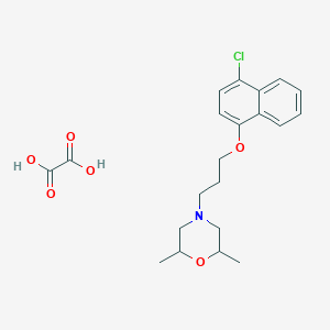 molecular formula C21H26ClNO6 B4042180 4-[3-(4-Chloronaphthalen-1-yl)oxypropyl]-2,6-dimethylmorpholine;oxalic acid 