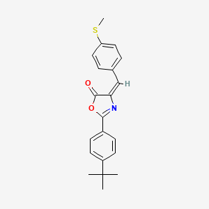 molecular formula C21H21NO2S B4042188 2-(4-叔丁基苯基)-4-[4-(甲硫基)苄基]-1,3-恶唑-5(4H)-酮 