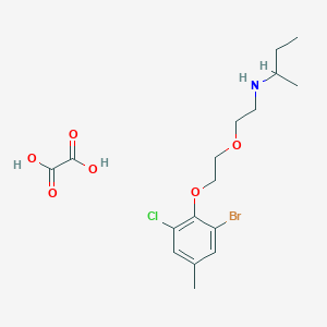 N-[2-[2-(2-bromo-6-chloro-4-methylphenoxy)ethoxy]ethyl]butan-2-amine;oxalic acid