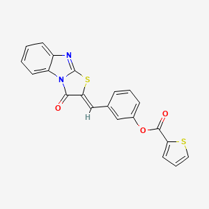 [3-[(Z)-(1-oxo-[1,3]thiazolo[3,2-a]benzimidazol-2-ylidene)methyl]phenyl] thiophene-2-carboxylate