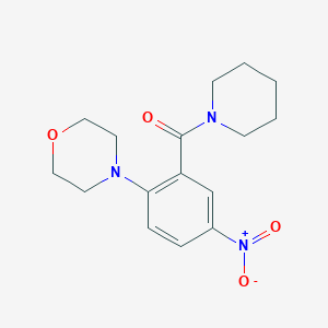 molecular formula C16H21N3O4 B4042211 4-[4-nitro-2-(1-piperidinylcarbonyl)phenyl]morpholine 