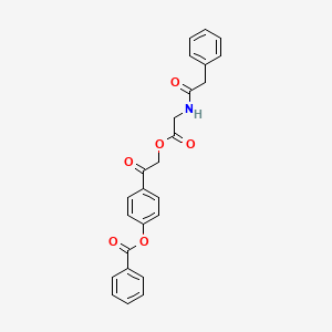 molecular formula C25H21NO6 B4042233 4-(2-{[N-(苯乙酰基)甘氨酰]氧}乙酰基)苯甲酸苯酯 