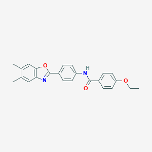 molecular formula C24H22N2O3 B404224 N-[4-(5,6-dimethyl-1,3-benzoxazol-2-yl)phenyl]-4-ethoxybenzamide 