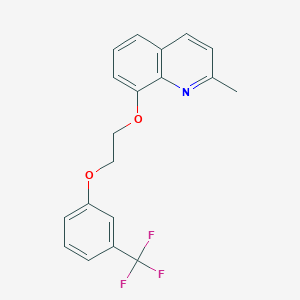 molecular formula C19H16F3NO2 B4042270 2-甲基-8-{2-[3-(三氟甲基)苯氧基]乙氧基}喹啉 