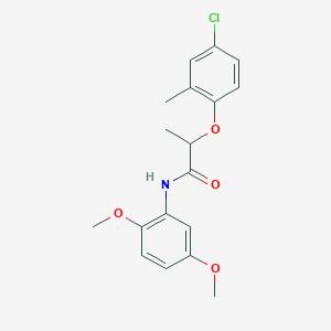 molecular formula C18H20ClNO4 B404228 2-(4-chloro-2-methylphenoxy)-N-(2,5-dimethoxyphenyl)propanamide CAS No. 448255-33-2