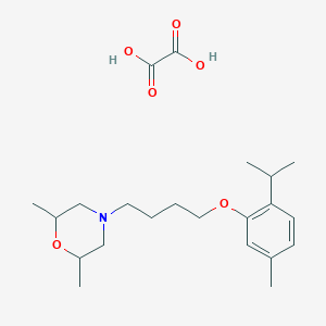 molecular formula C22H35NO6 B4042302 2,6-Dimethyl-4-[4-(5-methyl-2-propan-2-ylphenoxy)butyl]morpholine;oxalic acid 