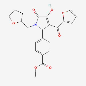 methyl 4-[3-(furan-2-ylcarbonyl)-4-hydroxy-5-oxo-1-(tetrahydrofuran-2-ylmethyl)-2,5-dihydro-1H-pyrrol-2-yl]benzoate